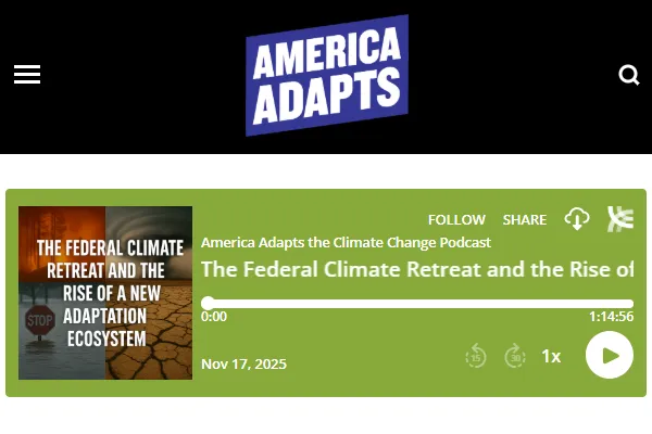 Screen capture of the America Adapts website