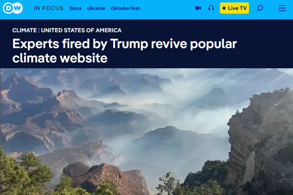 Deutsche Welle article screen capture thumbnail