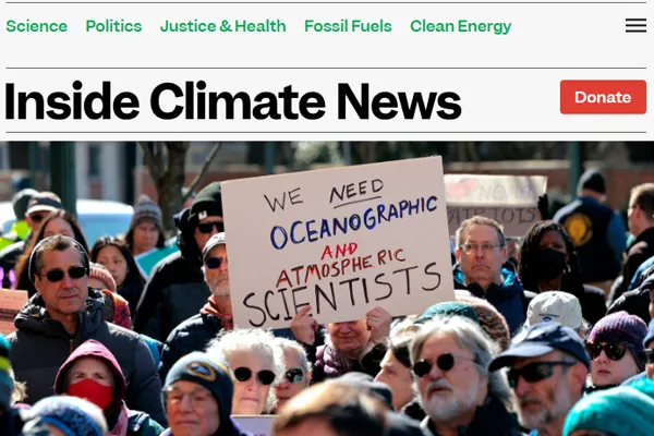 Screen capture of the Inside Climate News website
