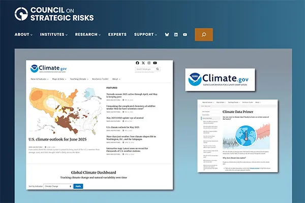 Council on Strategic Risk article screen capture thumbnail